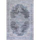 Wincer Chenille Cottage Medallion Machine-Washable Area Rug