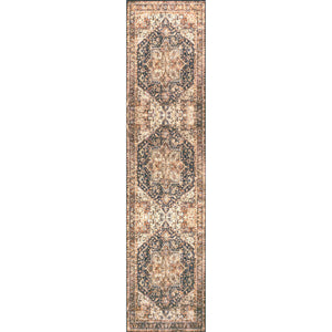 Chapell Chenille Mid-Century Medallion Machine-Washable Runner Rug
