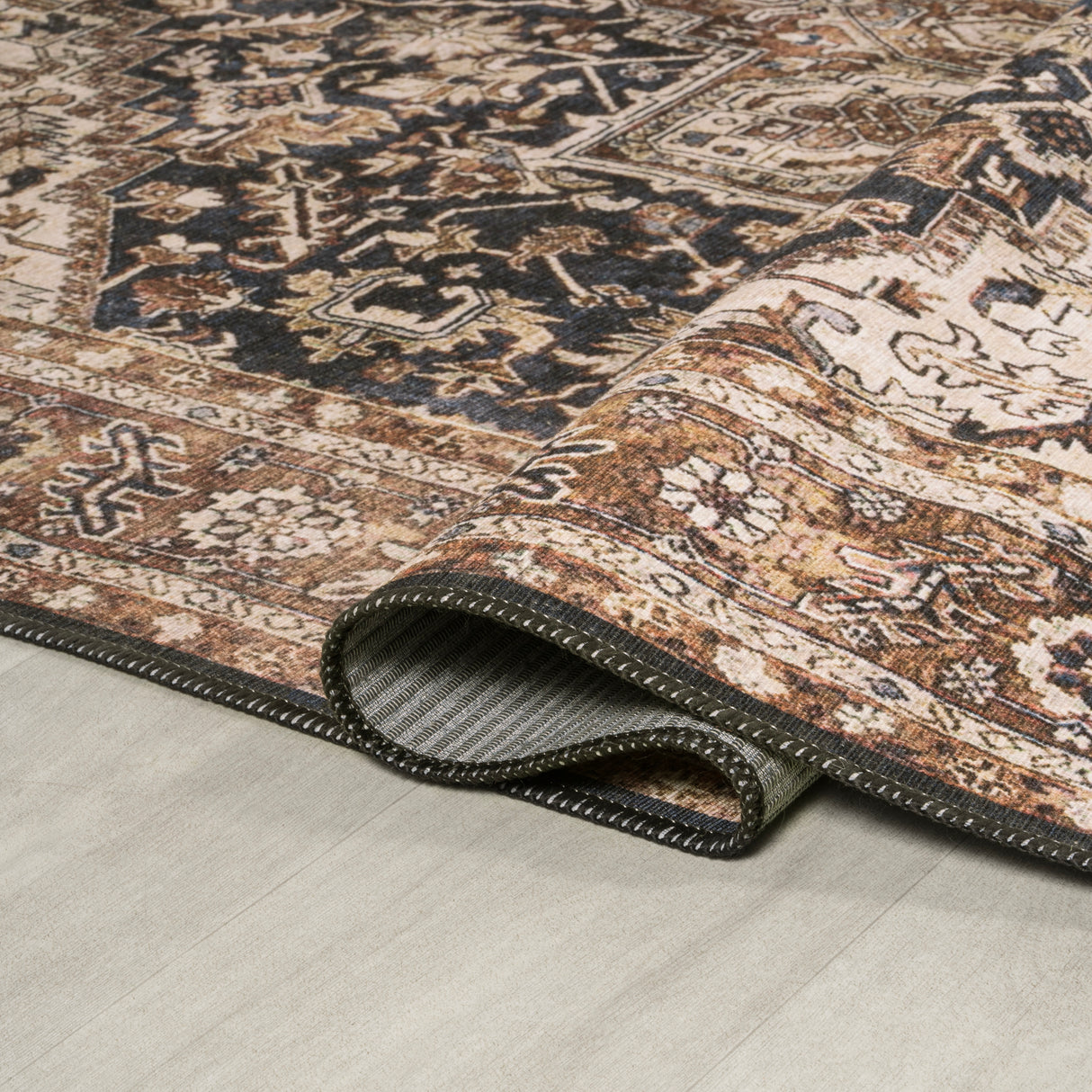 Chapell Chenille Mid-Century Medallion Machine-Washable Runner Rug