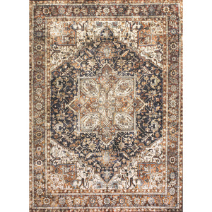 Chapell Chenille Mid-Century Medallion Machine-Washable Area Rug