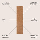 Twyla Classic Solid Low-Pile Machine-Washable Runner Rug