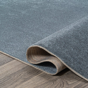 Twyla Classic Solid Low-Pile Machine-Washable Runner Rug