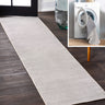 Twyla Classic Solid Low-Pile Machine-Washable Runner Rug