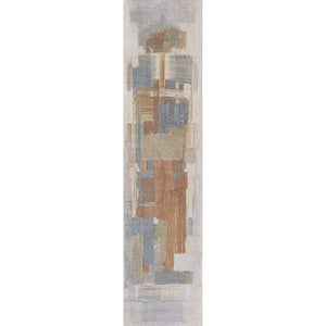 Weaver Abstract Coastal Watercolor Machine-Washable Runner Rug