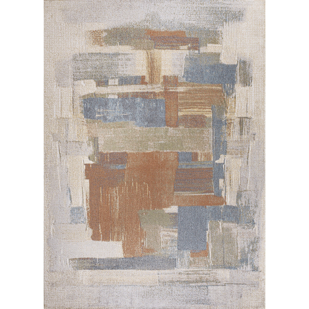 Weaver Abstract Coastal Watercolor Machine-Washable Area Rug