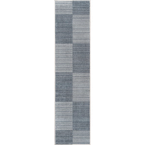 Shutter Minimalist Striped Plaid Machine-Washable Runner Rug