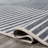 Shutter Minimalist Striped Plaid Machine-Washable Area Rug