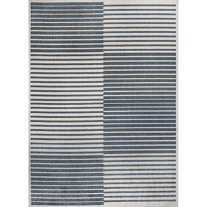 Shutter Minimalist Striped Plaid Machine-Washable Area Rug
