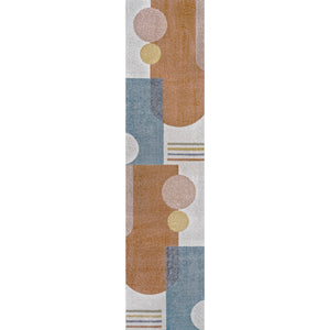 Slinger Modern Contemporary Collage Machine-Washable Runner Rug