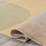 Pebble Geometric Contemporary Machine-Washable Area Rug