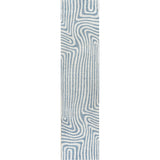 Maze Abstract Two-Tone Low-Pile Machine-Washable Runner Rug