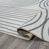 Doodle Contemporary Glam Geometric Machine-Washable Area Rug