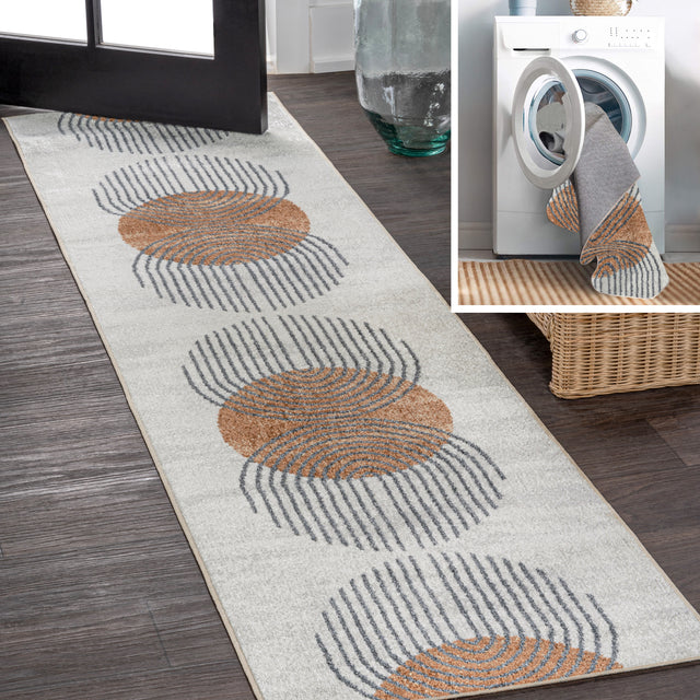 Kallax-Geometric-Modern-Low-Pile-Machine-Washable-Runner-Rug-Runner-Rugs