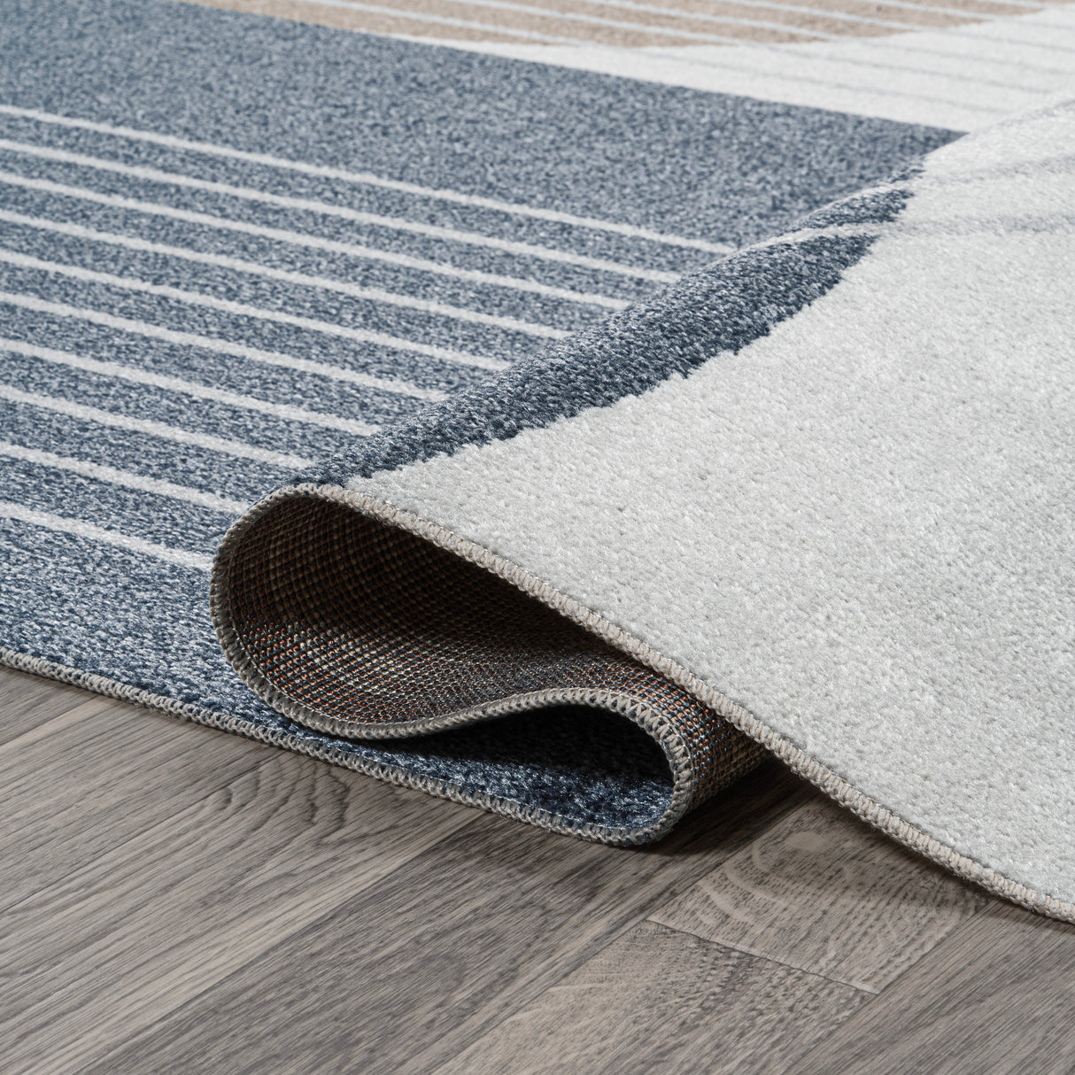 Arches Contemporary Minimalist Machine-Washable Area Rug