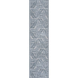 Vector Modern Coastal Geometric Machine-Washable Runner Rug