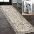 Hiero-Persian-Border-Low-Pile-Machine-Washable-Runner-Rug-Runner-Rugs