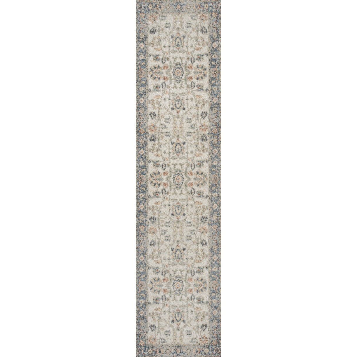 Hiero Persian Border Low-Pile Machine-Washable Runner Rug