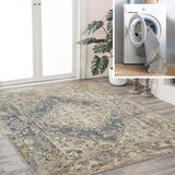 Pavel-Distressed-Medallion-Low-Pile-Machine-Washable-Area-Rug-Area-Rugs
