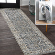 Brandy-Rustic-Border-Low-Pile-Machine-Washable-Runner-Rug-Runner-Rugs