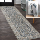 Brandy-Rustic-Border-Low-Pile-Machine-Washable-Runner-Rug-Runner-Rugs