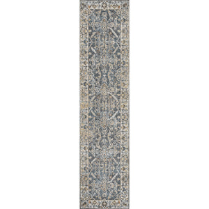 Brandy Rustic Border Low-Pile Machine-Washable Runner Rug