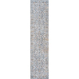 Brandy Rustic Border Low-Pile Machine-Washable Runner Rug
