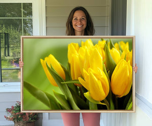Wall Art Yellow Tulips Canvas Print