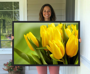 Wall Art Yellow Tulips Canvas Print