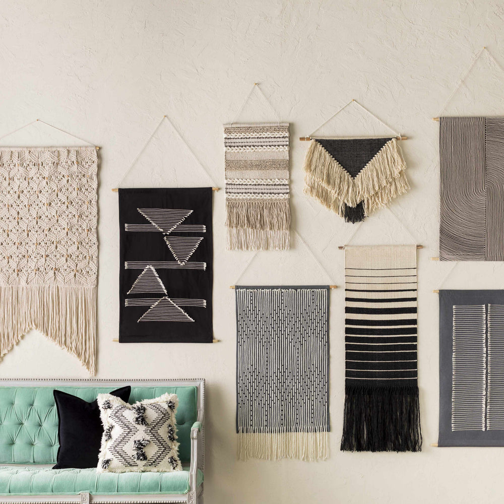 Olmitz Black-Beige Modern Geometric Wall Hanging