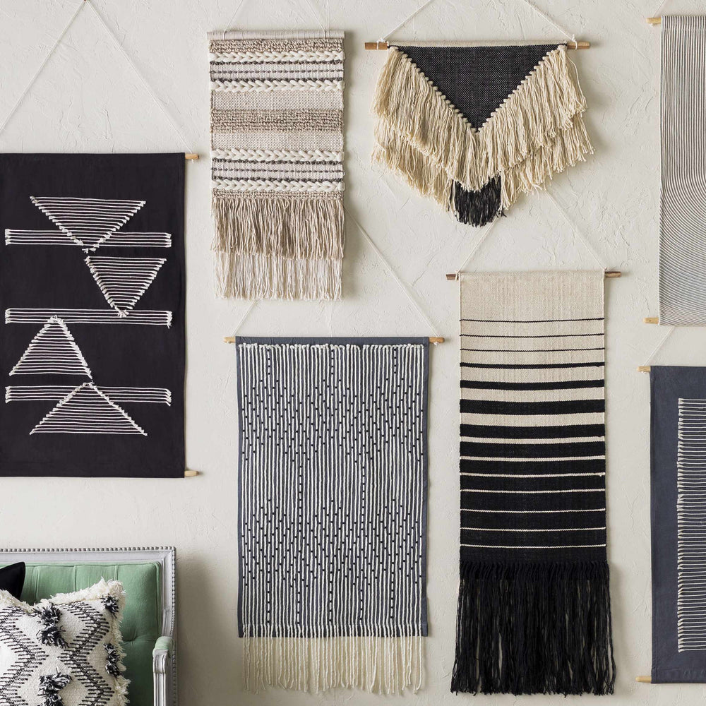 Olmitz Black-Beige Modern Geometric Wall Hanging