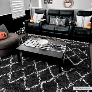 Wallagrass Black Moroccan Shag Rug