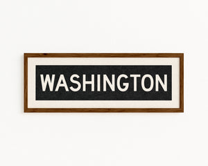 Framed Washington DC Bus Scroll
