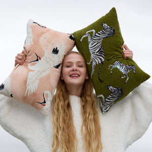 Crane in the Clouds Small Lumbar Pillow