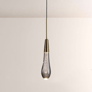 Seeded Glass Raindrop Pendant Light 1-Light 3-Light E12 Fixture