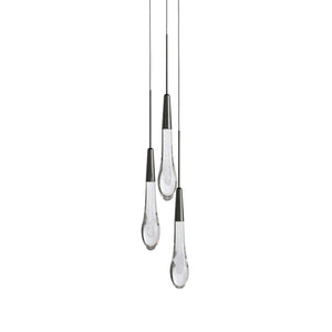 Seeded Glass Raindrop Pendant Light 1-Light 3-Light E12 Fixture