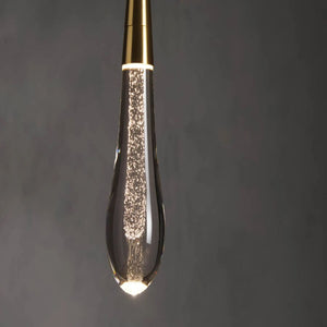 Seeded Glass Raindrop Pendant Light 1-Light 3-Light E12 Fixture