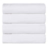Honeycomb Textured Waffle Border Cotton Bath Towels, Set of 4 - Bath Towel by Superior Brand