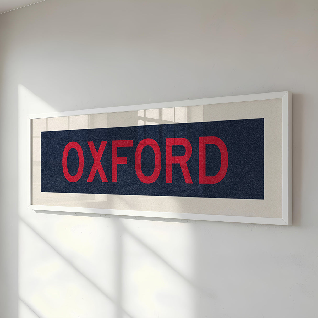 Framed Oxford Navy Bus Scroll