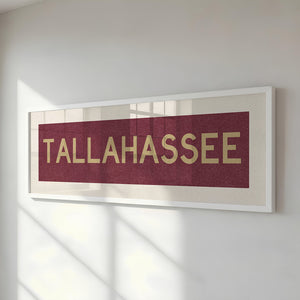 Framed Tallahassee Garnet Bus Scroll
