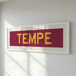 Framed Tempe Maroon Bus Scroll
