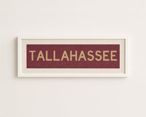 Framed Tallahassee Garnet Bus Scroll