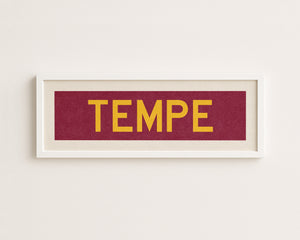 Framed Tempe Maroon Bus Scroll