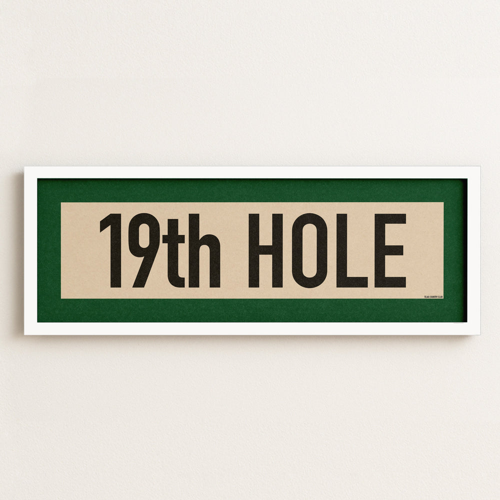 Framed 19th Hole Golf Art Scroll Print