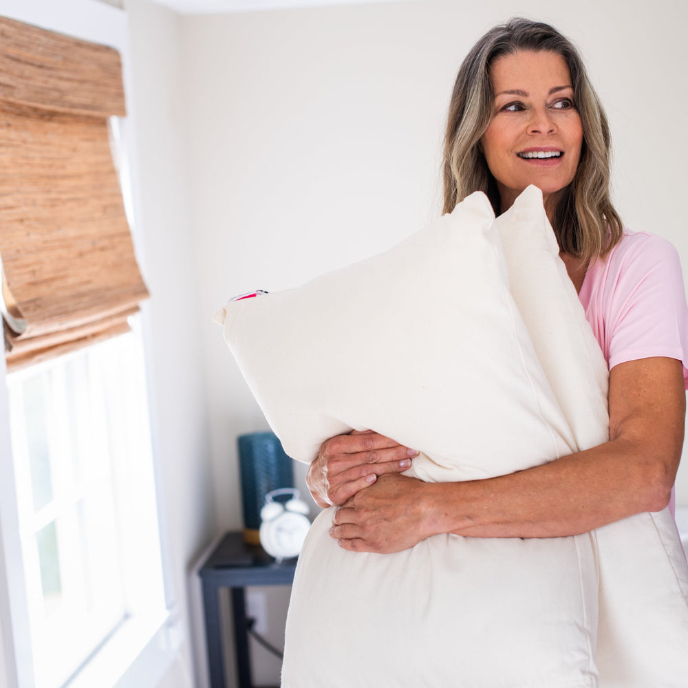 Natural Cotton Pillow With Wool Filling