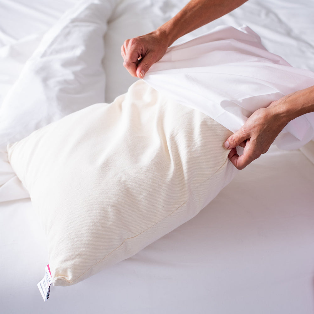Natural Cotton Pillow With Wool Filling