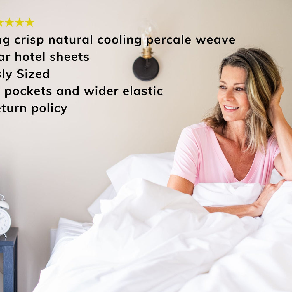 Cotton Percale Bed Sheet Set