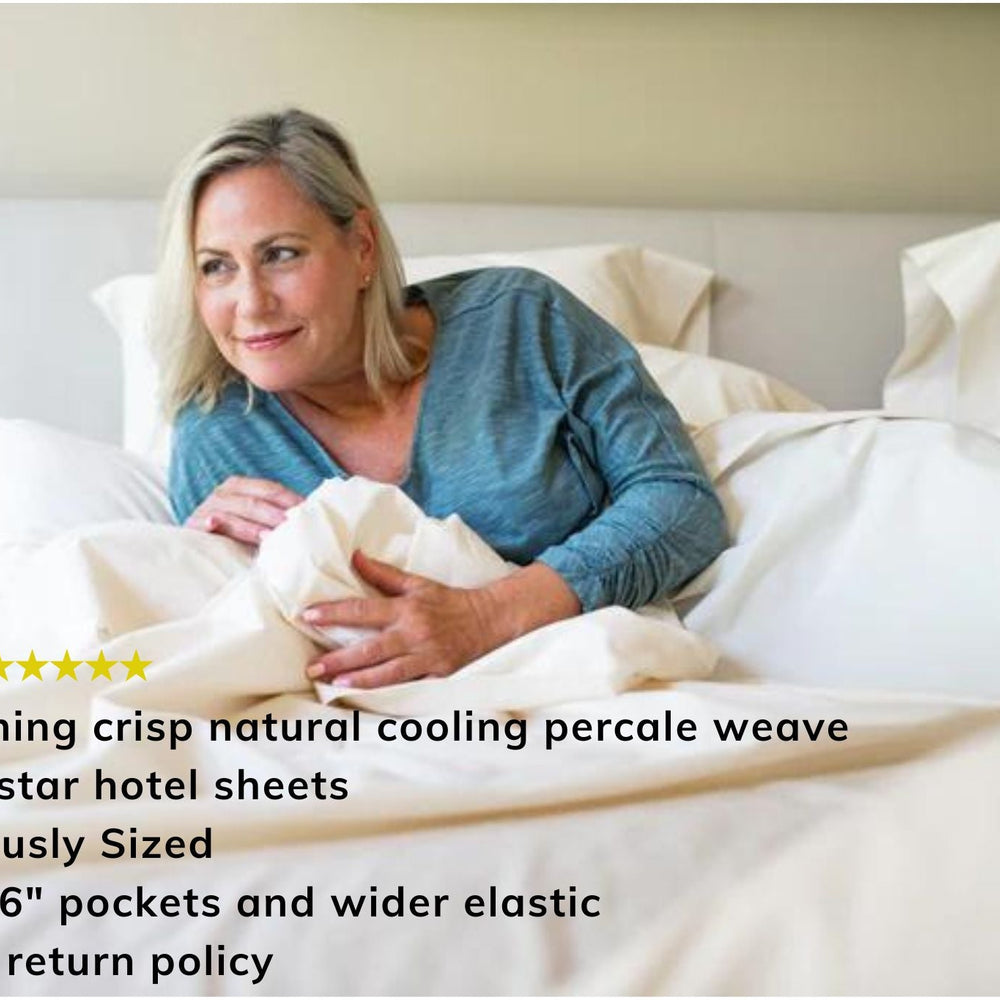 Cotton Percale Bed Sheet Set