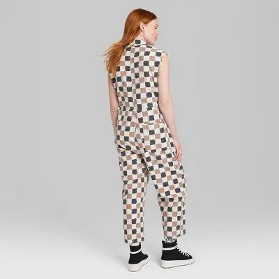 Women's Ascot + Hart Checkered Graphic Jumpsuit