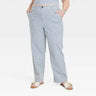 Women's High-Rise Casual Fit Railroad Straight leg Chino Pants - Universal Thread Blue