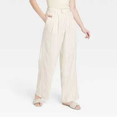 A New Day Women's Wide Leg Straight High Rise Fluid Pants